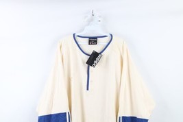NOS Vintage 90s Adidas Mens XL Spell Out Striped 3/4 Sleeve Raglan Henley Shirt - £61.82 GBP