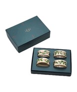 Lenox Holiday Holly Berry Napkin Rings Set Of 4 Vintage In Original Box - $895.42 MXN