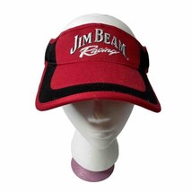 Vintage Jim Beam Racing Robby Gordon Motorsports Visor Hat Baseball Cap Lid Red - £18.02 GBP