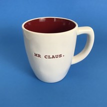 Rae Dunn Magenta MR. CLAUS Coffee mug Red Interior Christmas Holiday Farm - $24.32