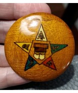 Alma Call Myrtlewood Masonic Brooch Pin from Oregon Vintage - $14.84