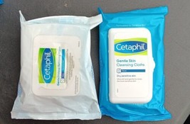 2 Pkgs 25 Ct CETAPHIL Gentle Skin Cleansing Cloths Dry (ZZ17) - £12.44 GBP