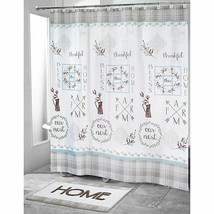 Avanti Our Nest and Savona 72&quot; x 72&quot; Shower Curtain in Multi Color &amp; Blue - £17.91 GBP+