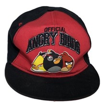 Official Angry Birds Cartoon Logo Red Black Snapback Hat Cap - £11.74 GBP
