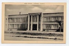 High School In Victoria Kansas Postcard - $9.90