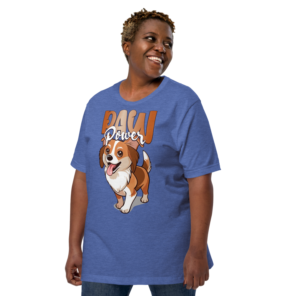 Unisex T-Shirt – Paw Power Heather True Royal Item image 5