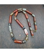 Antica combinazione di perle di agata corniola yemenita indo tibetana e ... - $128.71
