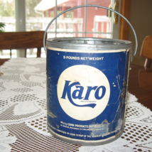 Karo Corn Syrup Can- Blue paper Label -5# -Handle-NO LID-Chicago - $10.00