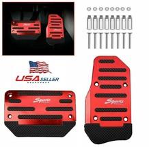 Universal Red Non-Slip Automatic Gas Brake Foot Pedal Pad Cover Car Accessories - £12.57 GBP