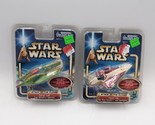 Star Wars ATOC Force Link OBI WAN&#39;S JEDI Starfighter Zam Wesell Speeder ... - $18.37