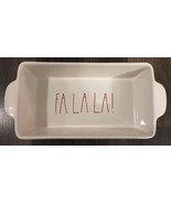 New Rae Dunn LL Fa La La Baking Dish Loaf Pan Red Large Letter Christmas... - $43.34
