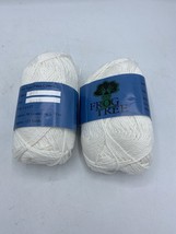 2 Skeins Frog Tree Prima Cotton Yarn White 600 Weight 123 Yards  NM: 3 X 4/27 - £10.17 GBP