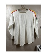 Torrid Sweatshirt Ivory Rainbow Stripes Tunic Pullover Crew Plus Size To... - $511.24 MXN