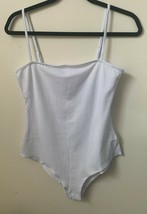 MANGDIUP Women&#39;s Square Neck Backless Camisole Adjustable, White, Size S... - $9.98