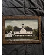Pennsylvania Star Barn Image With Wooden Frame  - $29.69