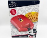 Disney Mickey Mouse Shaped Complete Belgian Waffle Maker Non-Stick Cooking - $24.99