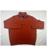 Banana Republic Sweater Mens Large Orange Merino Wool Blend Pullover Henley - £24.16 GBP