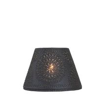 Wrought Iron Adjustable Floor Lamp with Flame Tip and punched Tin Shade image 4