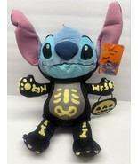Disney Stitch Skeleton Halloween 16&quot; Plush Figure NWT - $41.68 CAD