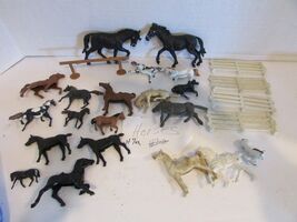 Assortment of Horses Black Brown White 4.5"-2" Used  H7a - $7.55