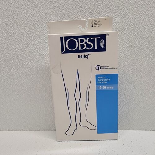 Primary image for JOBST Relief Full Calf Knee High Closed Toe Stockings 15-20 mmHg (Beige) Large