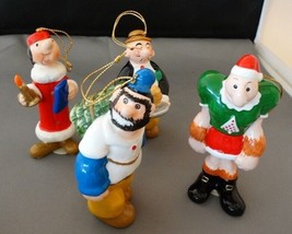 VTG Presents Lot 4 Popeye Friends Ornaments Incl. Olive Oyl Wimpy Brutus &amp; Alice - £35.63 GBP