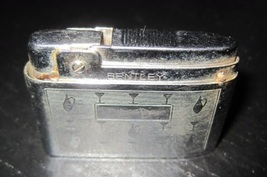 Vintage BENTLEY CHROME compact Art Deco Tone Engraved Gas Butane Lighter - £9.40 GBP