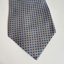 Tommy Hilfiger Silk Standard Tie Blue Silver Mens Necktie 3.75&quot;x59&quot; Made... - £5.32 GBP