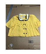 Jessica Howard Double Breasted Blazer Jacket, Yellow Coat Size 14 Short,... - £9.37 GBP