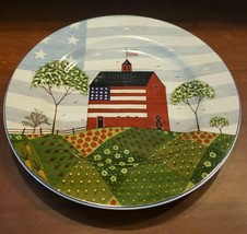 1999 Warren Kimble Sakura America the Beautiful Salad 8” Plate Red House - £7.96 GBP