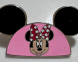 Disney Pin Minnie Mouse with Bow Pink and Black Ear Hat Souvenir - $9.89