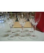 Vintage Hochwertiges Bleikristall Sonderschliff Set 6 Crystal Wine Glass... - £27.87 GBP