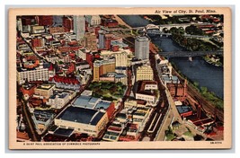 Aerial View St Paul Minnesota MN UNP Linen Postcard N24 - £2.78 GBP