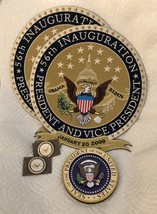 5 OBAMA = 2009 INAUGURAL  2 PIN +2 PATCH + PRESIDENT EAGLE MAGNET BIDEN ... - £26.62 GBP