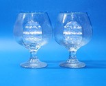 Libbey Chivalry Clear Brandy Snifters, Cognac Glasses Six Panel - Set Of 2 - $20.87