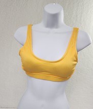 Bikini Top Yellow Tank Swim Side Cutouts Women&#39;s Size Small - £10.16 GBP
