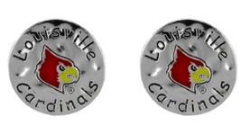 Louisville Cardinals Eunice Circular Script Stud Post Earrings - £10.30 GBP