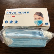 50 Pcs Antivirus Face Masks Disposable 3 Ply Ear Loop Covers Free S&amp;H - £27.93 GBP