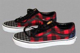VANS What the Plaid Buffalo Houndstooth Grey Red Black Tangerine Shoes U... - $48.74
