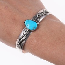 6.25&quot; Juan Pedro Garcia Santo Domingo Silver and turquoise bracelet - $143.55