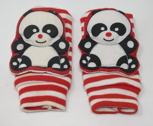 Vintage Baby Rattle Plush Socks 1990s 90s Panda Bear Kids II 1993 Pansy Ellen - $14.84