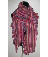 Purple/Pink Multi Colored Oversized Ruffled/Pleated Scarf #123...NEW IN PACKAGE - $14.01