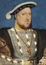 Portrait of Henry VIII of England by Hans Holbein Fine Art Giclee Canvas Print - £16.39 GBP