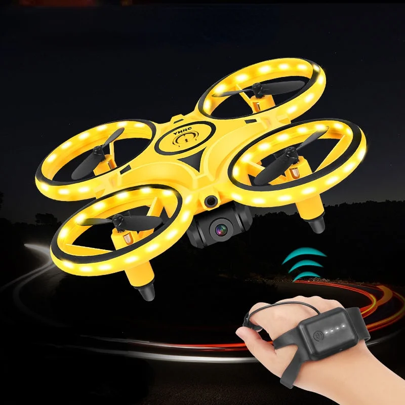 2022New RC Mini Quadcopter Induction Drone Smart Watch Remote Sensing Gesture - £31.16 GBP+
