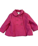 Janie and Jack Girls Pink Wool Blend Double-Breasted Coat 6-12 Months - $24.00