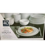 Mikasa Nellie 40-piece(Serves 8) Chip Resistant Bone China / Porcelain F... - $2,523.58 MXN
