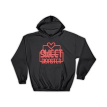 Sweet Disaster : Gift Hoodie Purple Stripes Office Coworker Unisex Friend Funny - £28.77 GBP