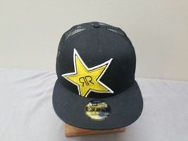 Rockstar Energy Drink Mesh Trucker Hat Snapback Black (A14) - £13.98 GBP