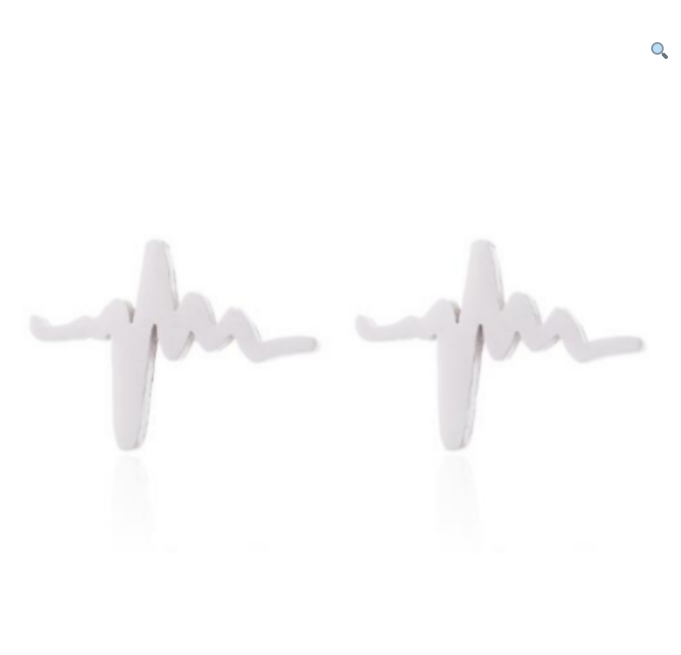 Stainless Steel Pulse Rate Earrings  Fast Shipping