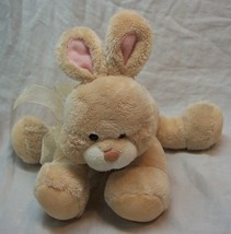 Gund Soft Tan Bunny Rabbit With Bow 7&quot; Plush Stuffed Animal Toy - £13.06 GBP